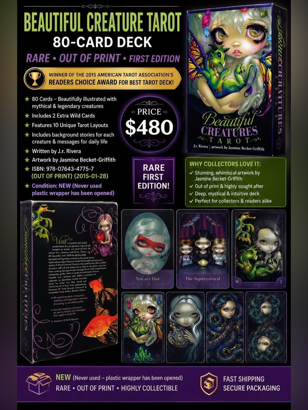 Beautiful Creature Tarot 80Card Deck